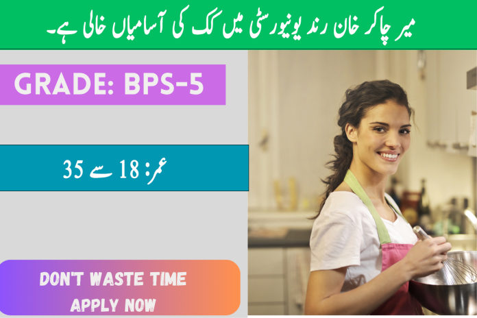 Mir Chakar Khan Rind University Cook Jobs - thenfttime.com